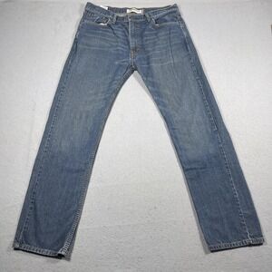 Levis 505 Jeans Mens 36x34 Straight Fit Medium Wash Denim Classic Regular 505